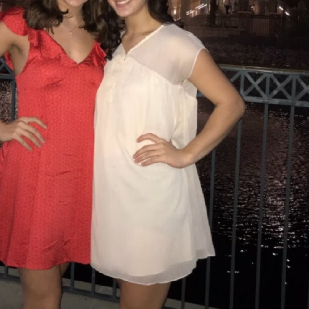 Tobi Cream Babydoll dress